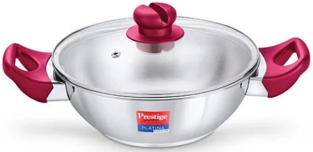 Prestige Platina Popular Stainless Steel Gas and Induction Compatible Kadai