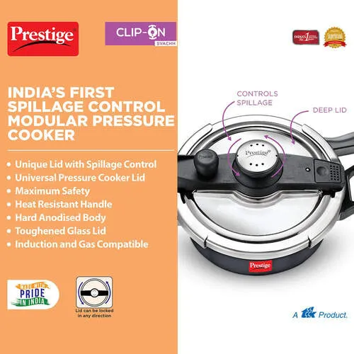 PRESTIGE CLIP-ON HA SVACHH 3 LTR PRESSURE COOKER - Image 2