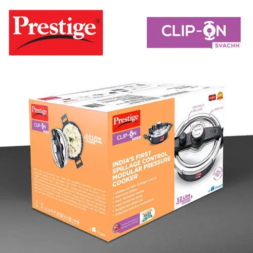 PRESTIGE CLIP-ON HA SVACHH 5 LTR PRESSURE COOKER - Image 2