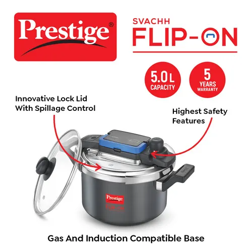 PRESTIGE FLIP-ON HA SVACHH 5 LTR (22 CM) PRESSURE COOKER - Image 2