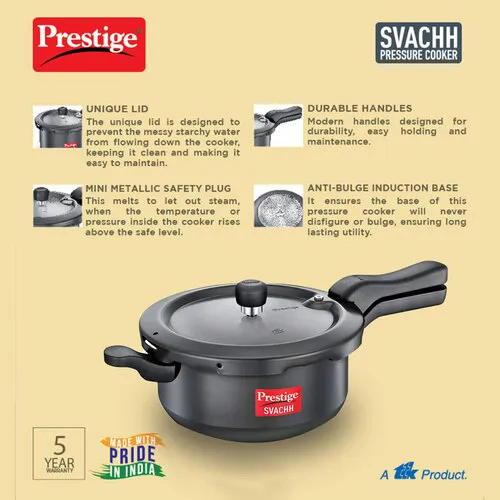 PRESTIGE HA SVACHH OUTER LID PRESSURE COOKER 3.5 LTR - Image 4
