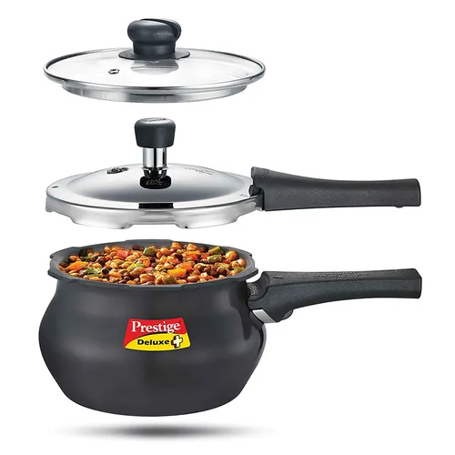 PRESTIGE DELUXE DUO + HA HANDI WITH GLASS LID COOKER 3 LTR - Image 3