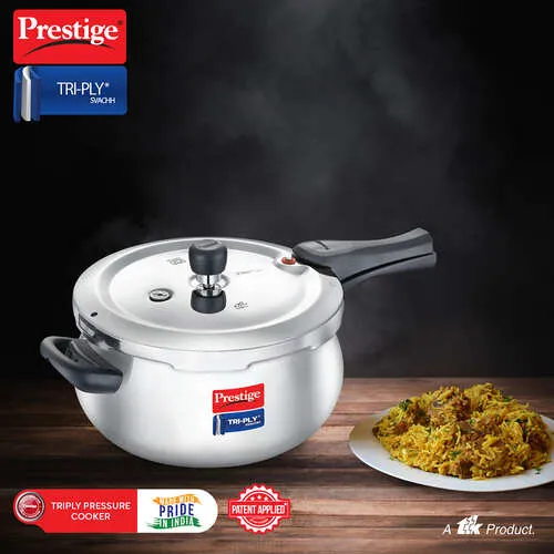PRESTIGE TRIPLY SVACHH OUTER LID PRESSURE COOKER HANDI 3 LTR - Image 2