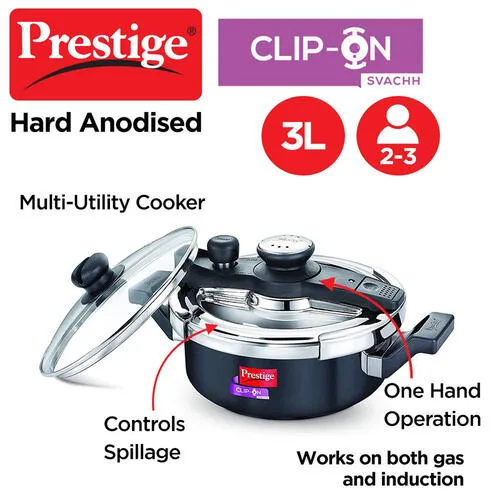 PRESTIGE CLIP-ON HA SVACHH 3 LTR PRESSURE COOKER - Image 4