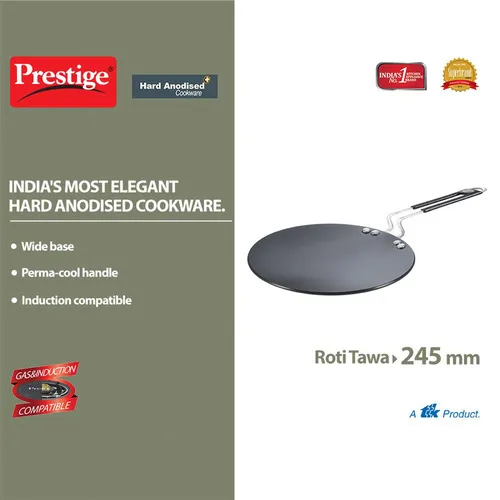 PRESTIGE HARD ANODISED PLUS COOKWARE CHAPATI TAWA 24.5 CM - Image 3