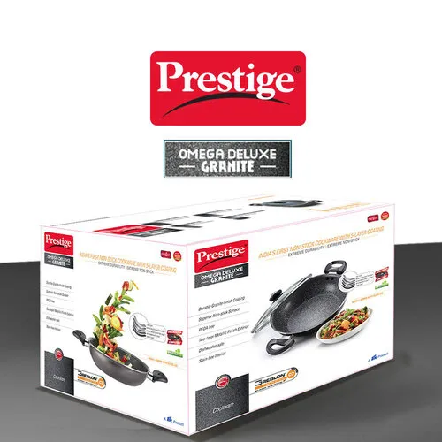 PRESTIGE OMEGA DELUXE GRANITE COOKWARE KADAI 26 CM - Image 5