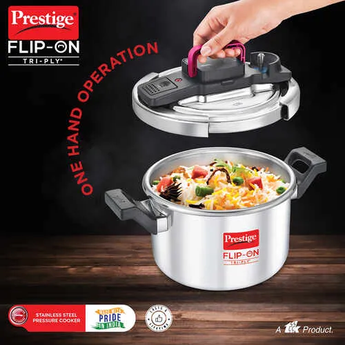 PRESTIGE FLIP-ON TRIPLY SVACHH 3 LTR (18 CM) PRESSURE COOKER - Image 4
