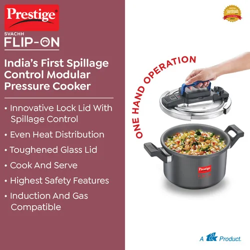PRESTIGE FLIP-ON HA SVACHH 5 LTR (22 CM) PRESSURE COOKER - Image 6