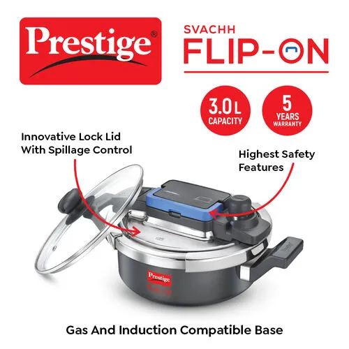 PRESTIGE FLIP-ON HA SVACHH 3 LTR (22 CM) PRESSURE COOKER - Image 4