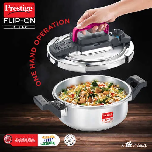 PRESTIGE FLIP-ON TRIPLY SVACHH 3 LTR (22 CM) PRESSURE COOKER - Image 3