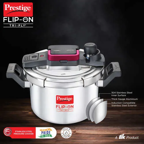 PRESTIGE FLIP-ON TRIPLY SVACHH 3 LTR (18 CM) PRESSURE COOKER - Image 6
