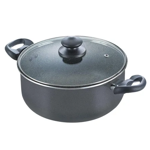 PRESTIGE OMEGA DELUXE GRANITE COOKWARE SAUCE PAN 26CM WITH LID