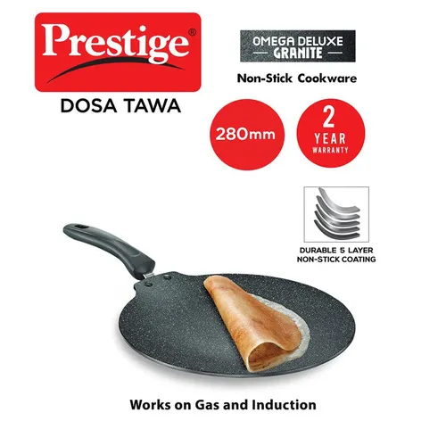 PRESTIGE OMEGA DELUXE GRANITE COOKWARE DOSA TAWA 28 CM - Image 2