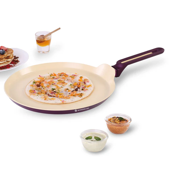 WONDERCHEF BELLAGIO HEALTHY CERAMIC NON-STICK DOSA TAWA (DEEP PURPLE) 28CM