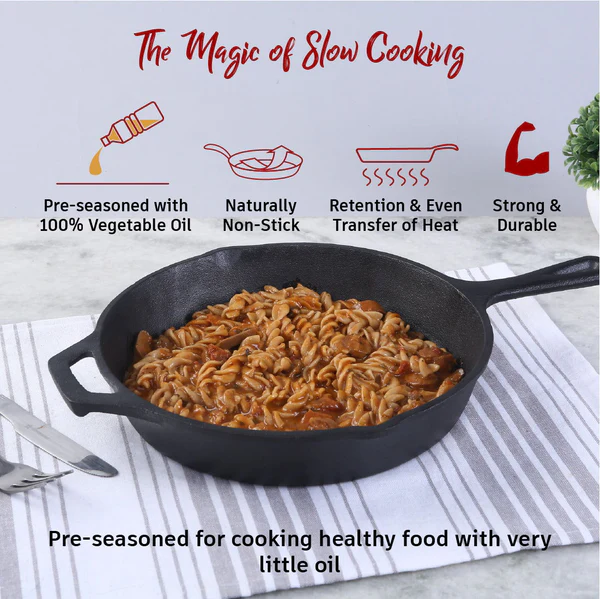 WONDERCHEF FORZA PRE-SEASONED CAST-IRON FRY PAN 25CM 2L - Image 4