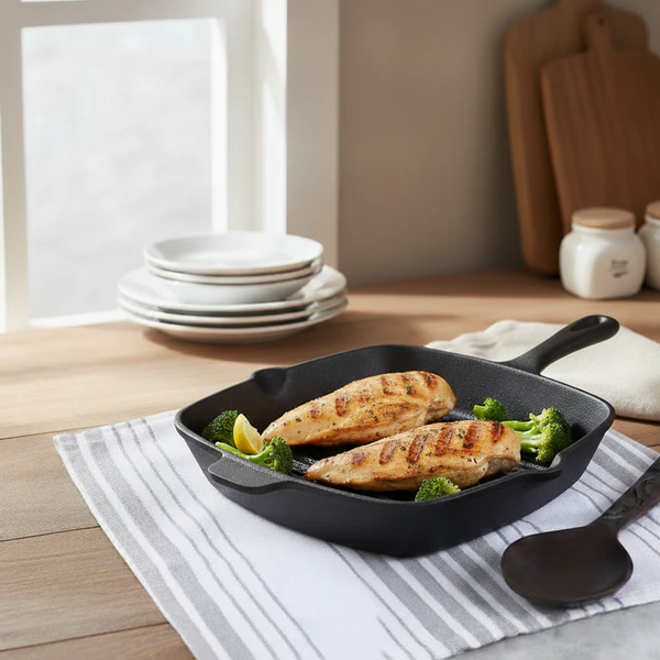 WONDERCHEF FORZA PRE-SEASONED CAST-IRON GRILL PAN 26CM 2L