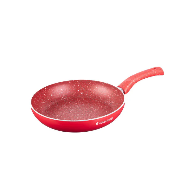 WONDERCHEF GRANITE NON-STICK 4PC SET (RED) DOSA TAWA 26CM / FRYPAN WITH LID 26CM 2L / WOK 26CM 2.7L - Image 7