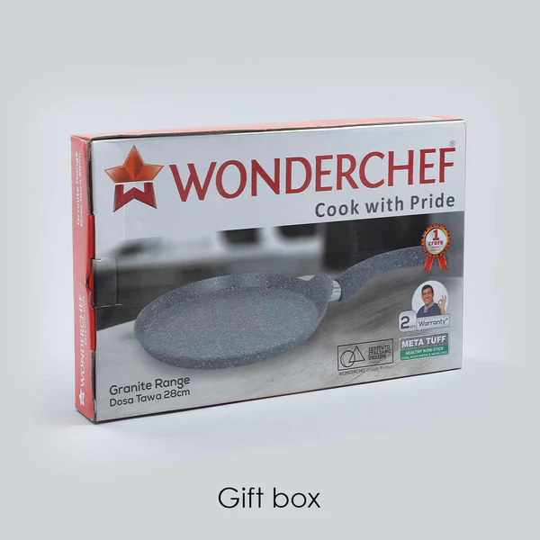 WONDERCHEF GRANITE NON-STICK DOSA TAWA (GREY) 30CM - Image 7
