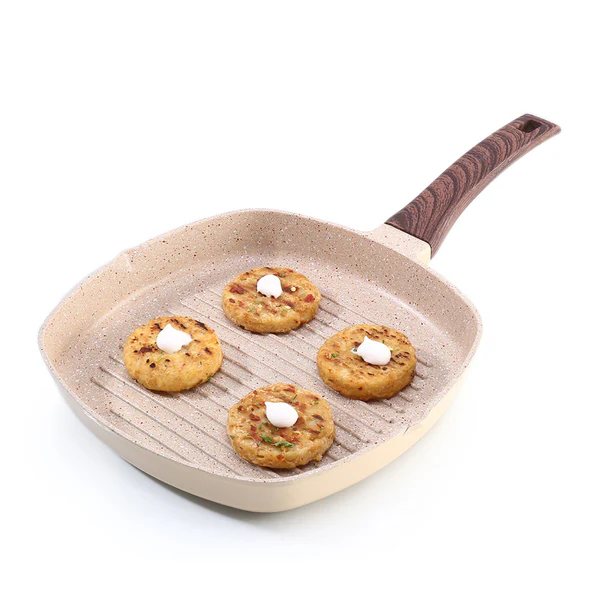 WONDERCHEF DIE-CAST COOKWARE GRILL PAN (IVORY) 24CM 1.5L