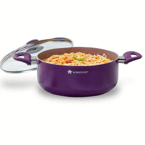 WONDERCHEF ROYAL VELVET NON-STICK CASSEROLE WITH LID 24CM 4.5L