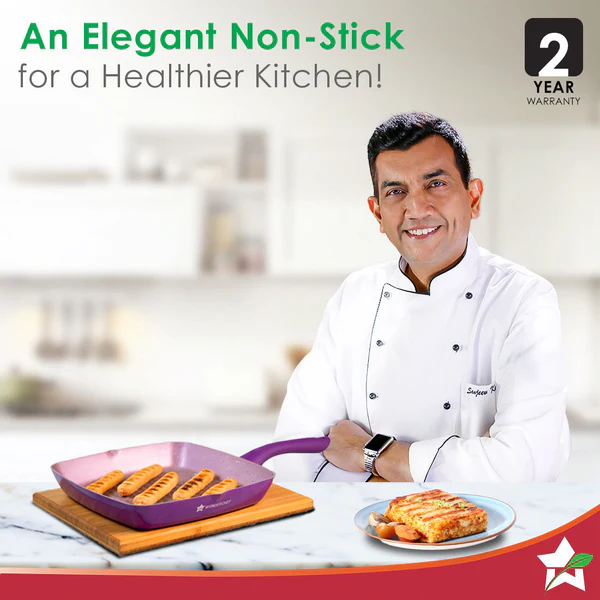 WONDERCHEF ROYAL VELVET NON-STICK GRILL PAN 24CM 1.8L - Image 2