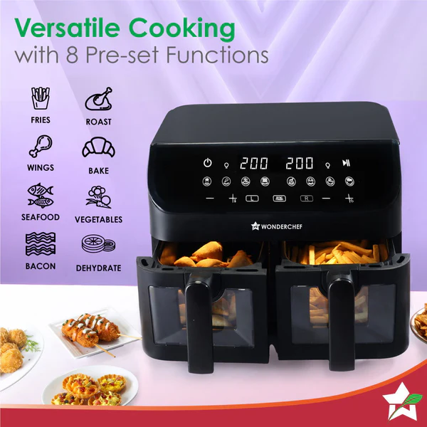 WONDERCHEF REGENTA AIR FRYERS WITH DUAL BASKET 9L - Image 2