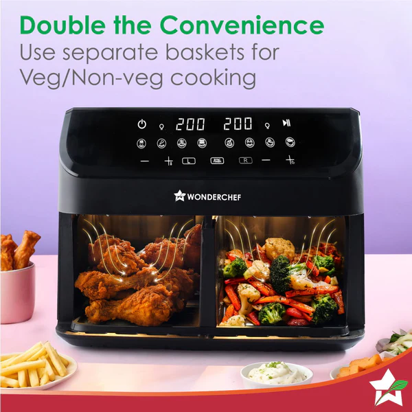 WONDERCHEF REGENTA AIR FRYERS WITH DUAL BASKET 9L - Image 4