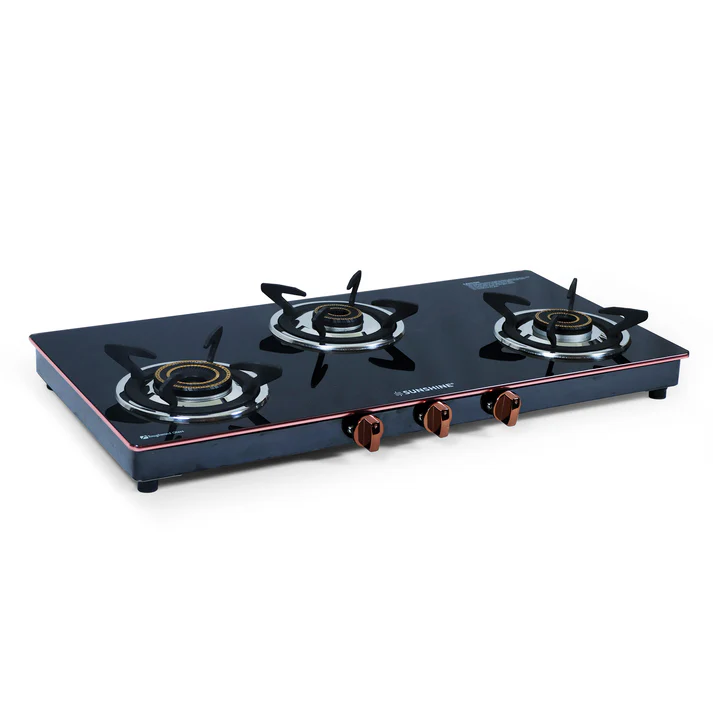 SUNSHINE DONNA ROSE GOLD NX 3 BURNER GAS STOVE
