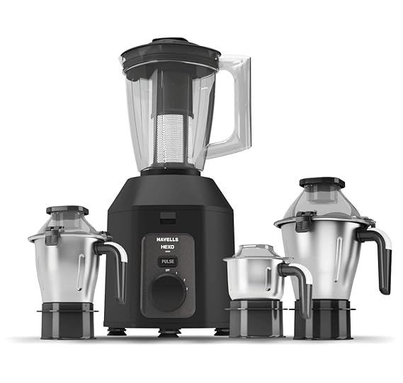 HAVELLS HEXO PLUS BLACK 4 JAR MIXER GRINDER