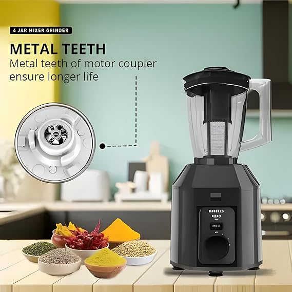 HAVELLS HEXO PLUS BLACK 4 JAR MIXER GRINDER - Image 2