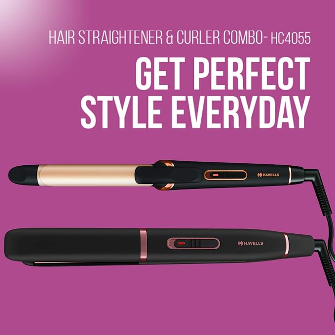 HAVELLS STYLING COMBO STRAIGHTENER & CURLER (HC4055) - Image 3