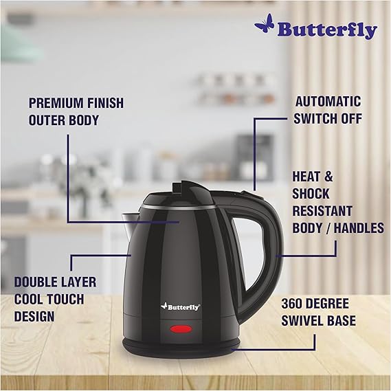 BUTTERFLY MAGNUM COOL TOUCH 1.2L ELECTRIC KETTLE - Image 3