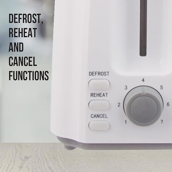 HAVELLS CRISP PLUS 2 SLICE POP-UP TOASTER WITH DUST COVER (WHITE COLOUR) - Image 5