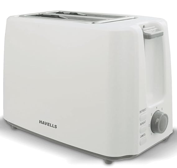 HAVELLS CRISP PLUS 2 SLICE POP-UP TOASTER WITH DUST COVER (WHITE COLOUR)