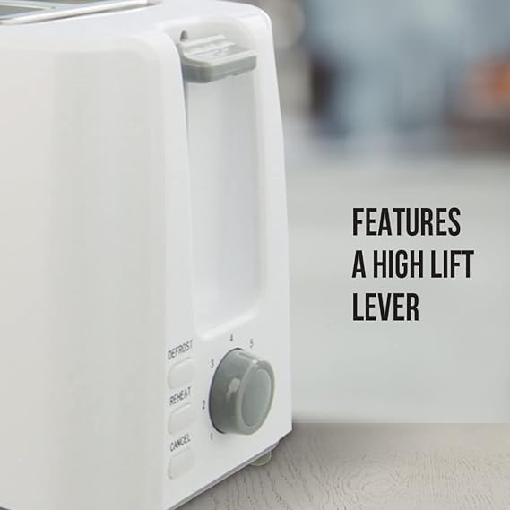HAVELLS CRISP PLUS 2 SLICE POP-UP TOASTER WITH DUST COVER (WHITE COLOUR) - Image 2